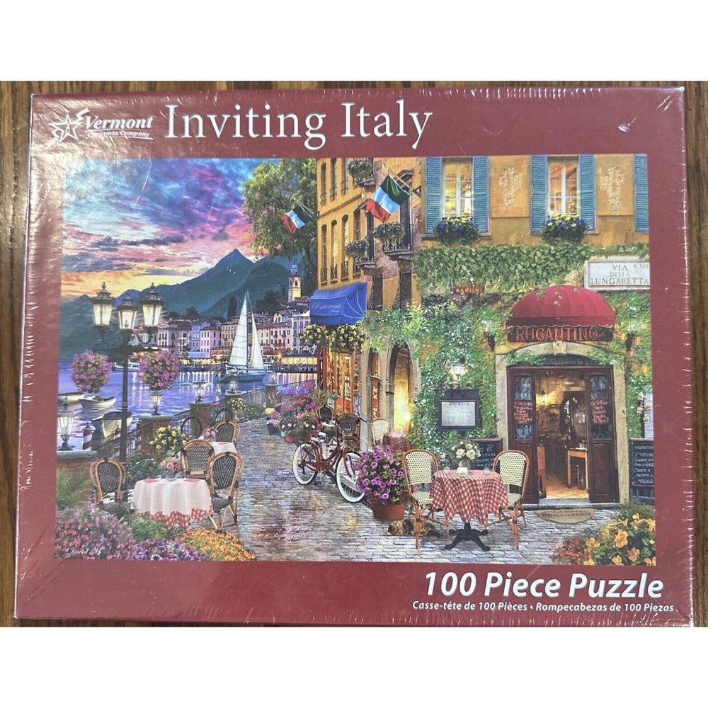 Vermont Christmas Company Inviting Italy Jigsaw Puzzle - 100 Piece Italy Puzzles